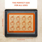 Silpat Premium Pumpkin Non-Stick Half Sheet Size Silicone Baking Mat, 11-5/8 x 16-1/2