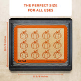 Silpat Premium Pumpkin Non-Stick Half Sheet Size Silicone Baking Mat, 11-5/8 x 16-1/2