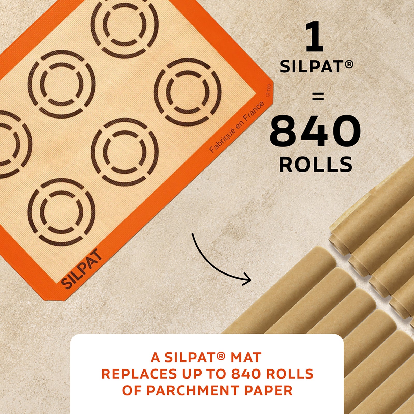Silpat Large Perfect Cookie Non-Stick Silicone Baking Mat, 11-5/8" x 16-1/2"