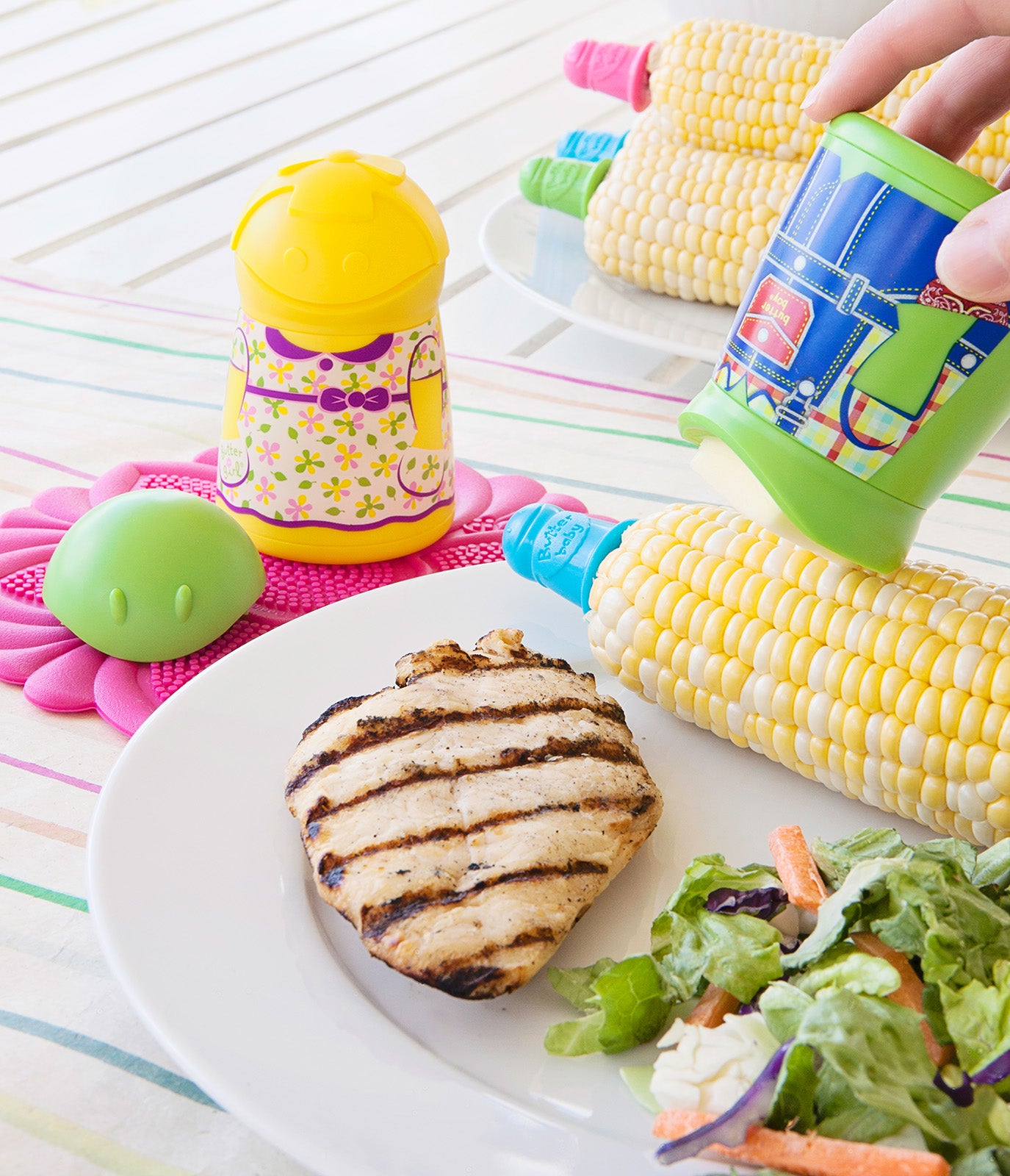 Talisman Designs Corn on the Cob 3-Piece Tool Set – Butter Keeper, Boats & Stripper