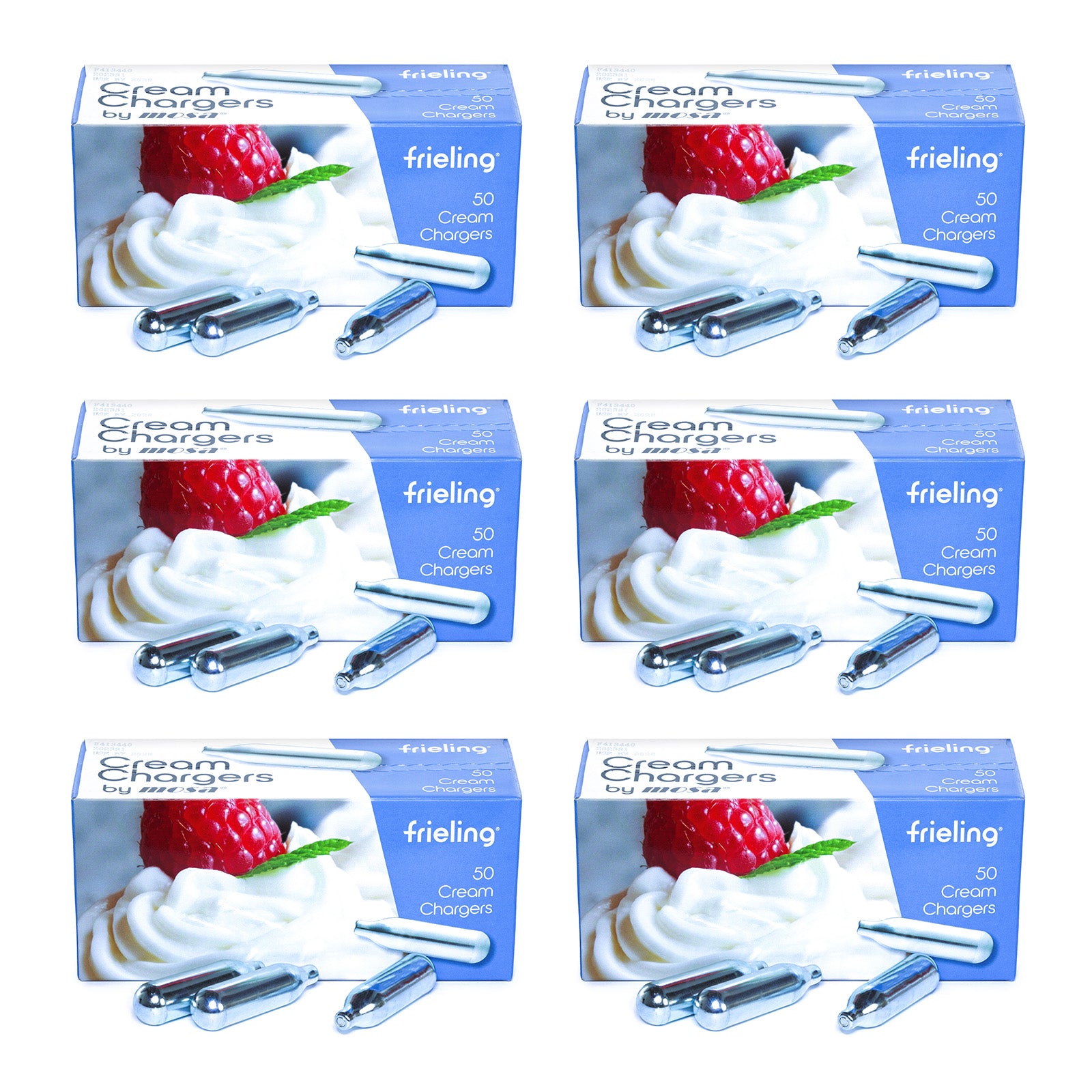 Frieling by Mosa Cream Whipper N₂O Chargers 8g, 300 Pack