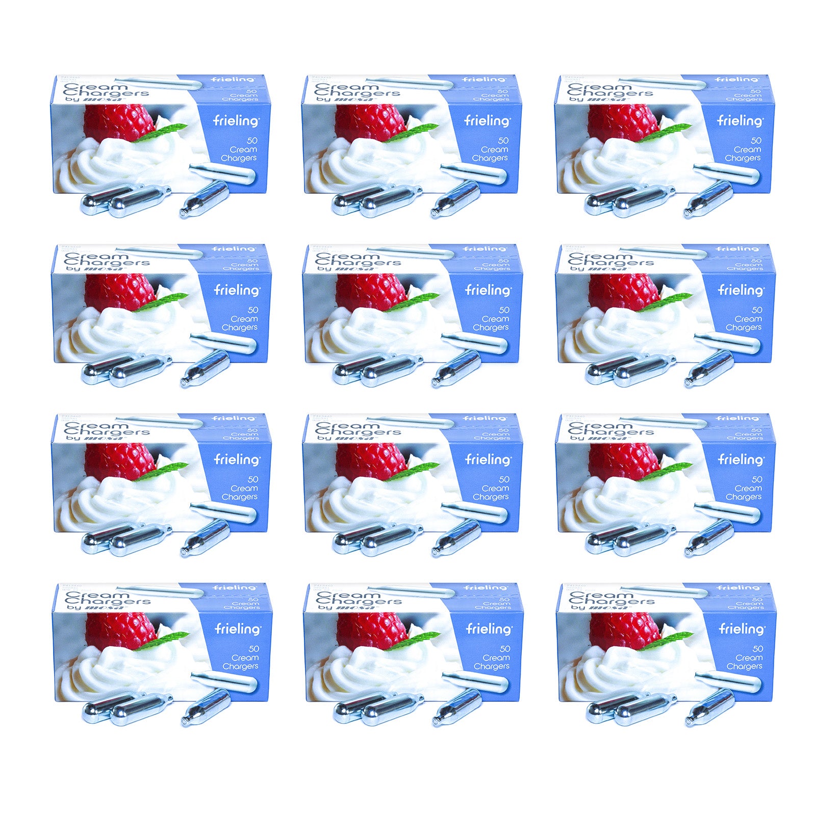 Frieling by Mosa Cream Whipper N₂O Chargers 8g, 600 Pack