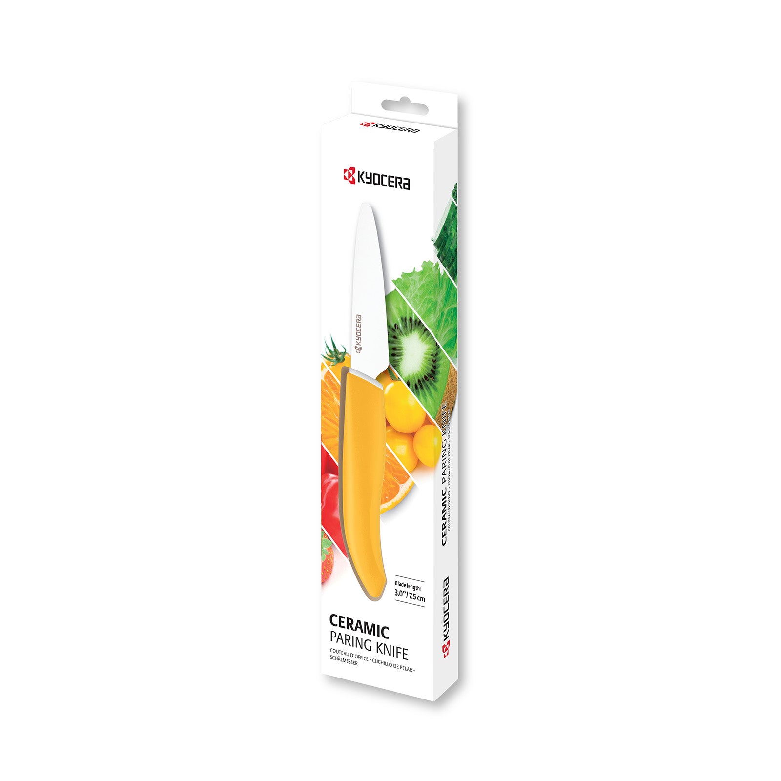 Kyocera Revolution Ceramic 3 Inch Paring Knife, Yellow