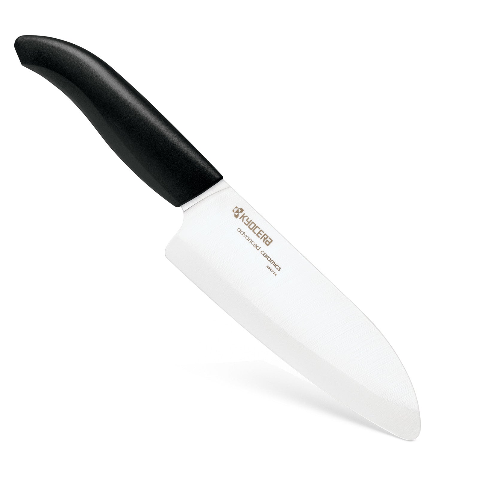 Kyocera Revolution Ceramic 5-1/2 Inch Santoku Knife, Black