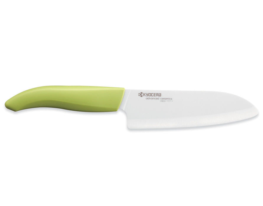 Kyocera Revolution Ceramic 5-1/2 Inch Santoku Knife, Green