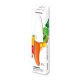 Kyocera Revolution Ceramic 5-1/2 Inch Santoku Knife, Orange