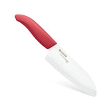 Kyocera Revolution Ceramic 5-1/2 Inch Santoku Knife, Red