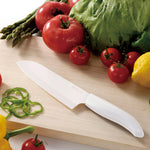 Kyocera Revolution Ceramic 5-1/2 Inch Santoku Knife, White