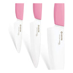 Kyocera Advanced Ceramics 3 Piece Revolution Series Knife Set, Pink