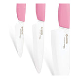 Kyocera Advanced Ceramics 3 Piece Revolution Series Knife Set, Pink