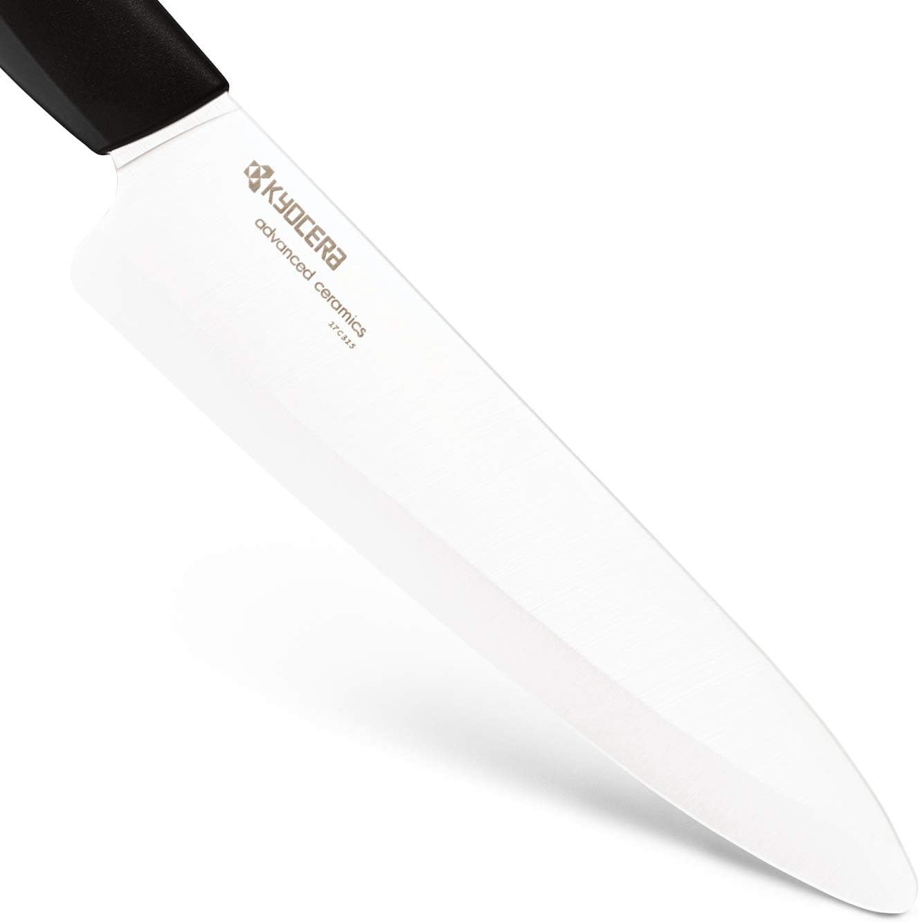 Kyocera Revolution 4-Piece Ceramic Knife Set - 7" Chef's Santoku, 5.5" Santoku, 4.5" Utility & 3" Paring Knives