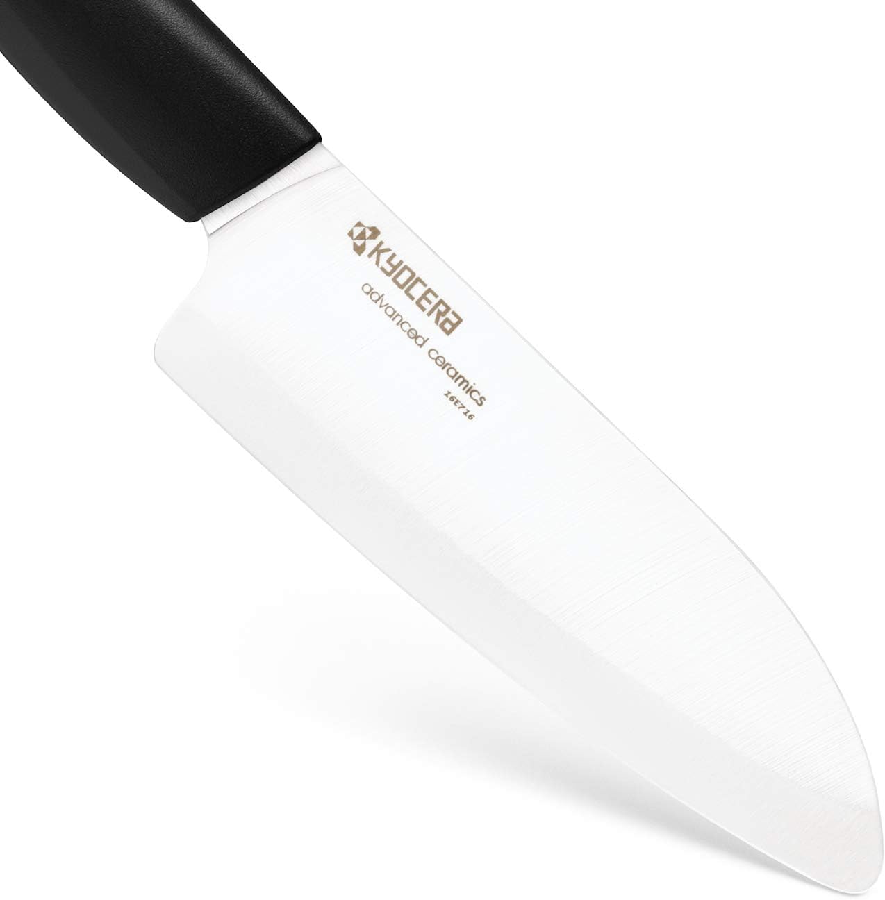 Kyocera Revolution 4-Piece Ceramic Knife Set - 7" Chef's Santoku, 5.5" Santoku, 4.5" Utility & 3" Paring Knives
