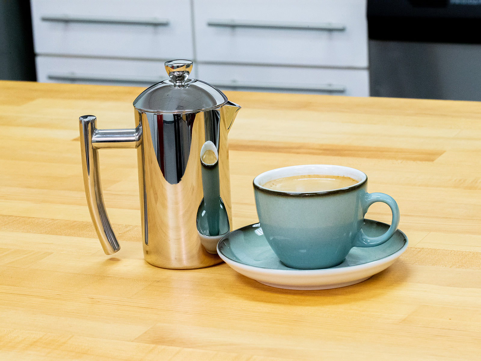 Frieling Polished 18/10 Stainless Steel French Press Coffee Maker, 44-ounce