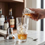 Final Touch Yarai Glass Cocktail Shaker & Jigger Set, Stainless Steel