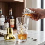Final Touch Yarai Glass Cocktail Shaker & Jigger Set, Brass
