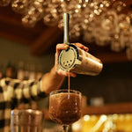 Final Touch 4 Piece Bar Tool Set with Stand - Brass Metal Handles