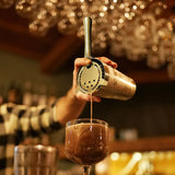 Final Touch 4 Piece Bar Tool Set with Stand - Brass Metal Handles