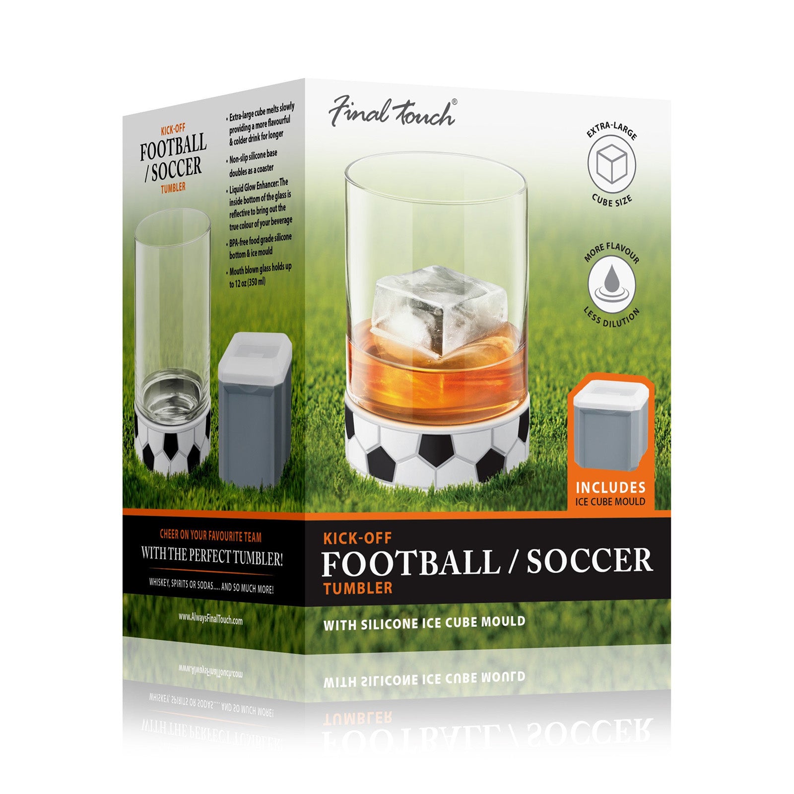 Final Touch Kick-Off Soccer / Football Tumbler with Ice Mould