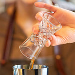 Final Touch Yarai Glass Double Cocktail Jigger, 1.5 Ounce and 0.75 Ounce