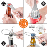 Final Touch ProBlade+ Speed Bottle Opener & Spout Remover, Stainless Steel