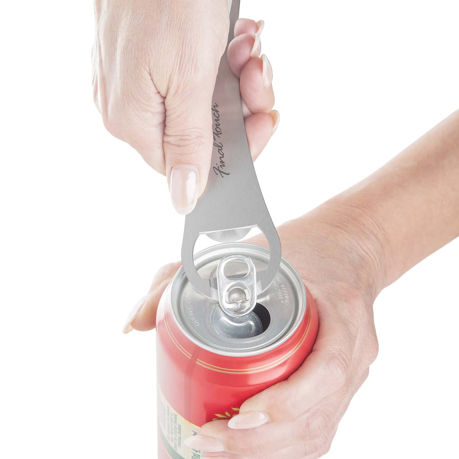 Final Touch ProBlade+ Speed Bottle Opener & Spout Remover, Stainless Steel