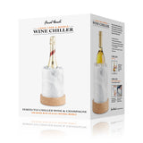 Final Touch Large Cork & Marble Wine Chiller, Natural Marble & Portuguese Cork