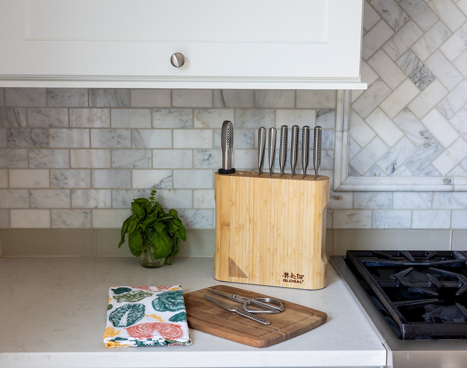 Global Kanpeki 10-Piece Knife Block Set, Bamboo
