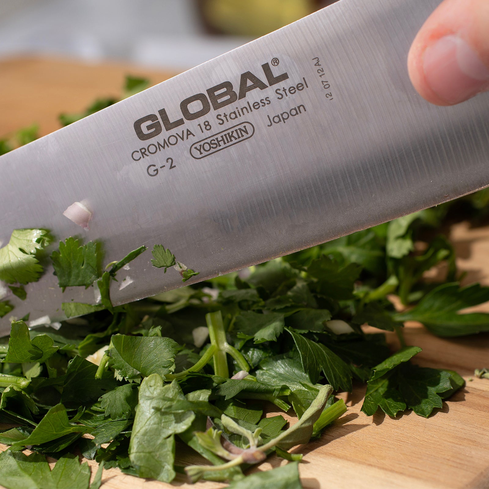 Global G-2538 3 Piece Knife Set with Chef's, Vegetable and Paring Knife