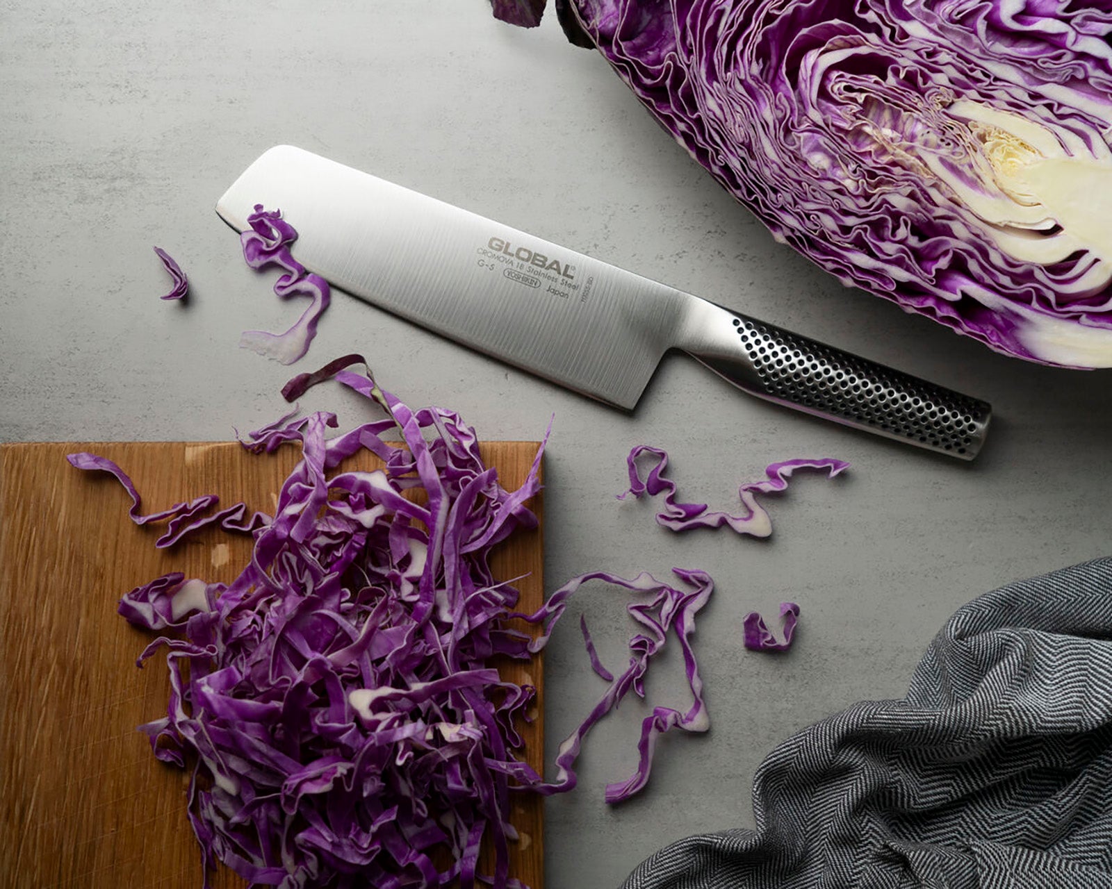 Global G-2538 3 Piece Knife Set with Chef's, Vegetable and Paring Knife