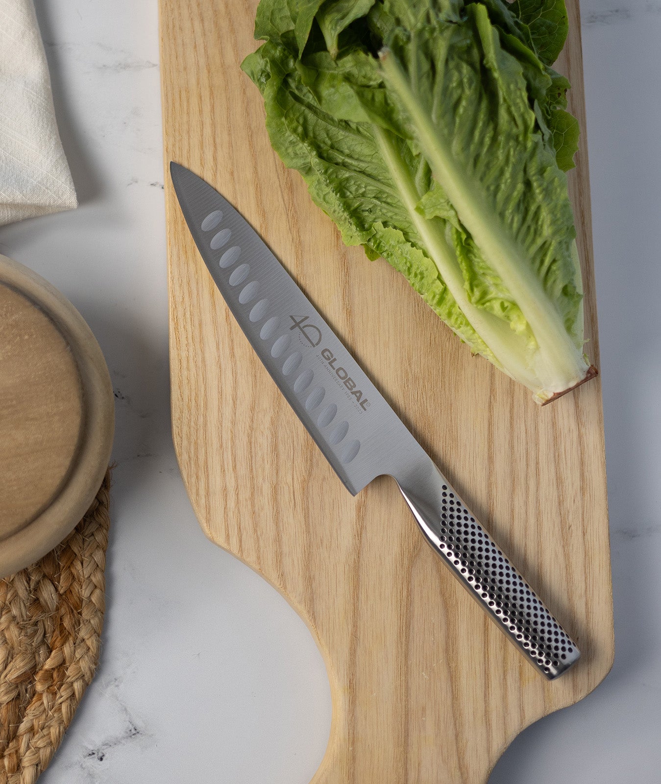 Global 40th Anniversary 7-Inch Fluted Chef's Knife