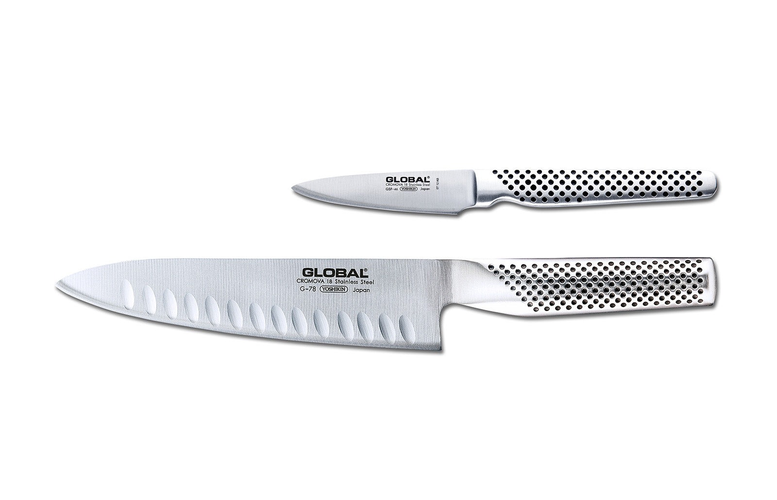 Global 7.5 Inch Chef's Knife & 3 Inch Paring Knife Set