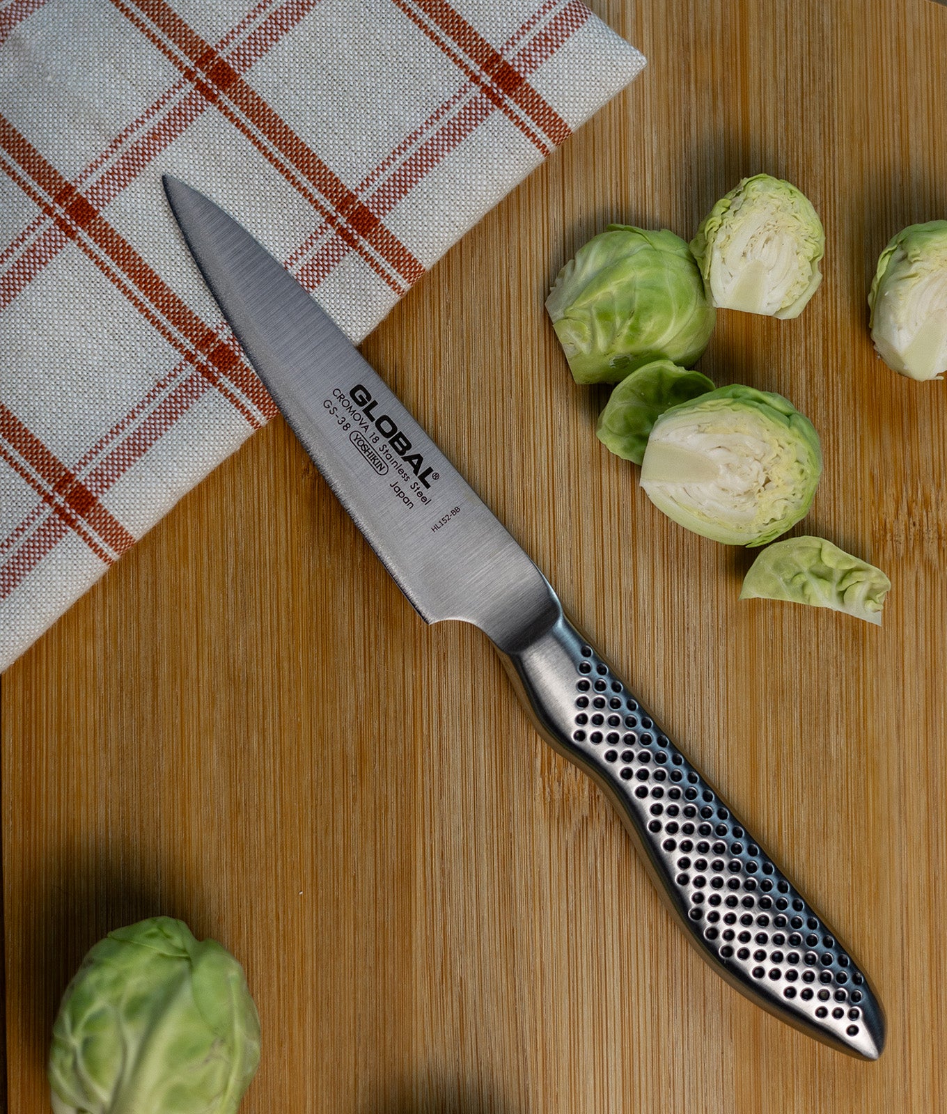 Global 3 Piece Knife Set with Asian Chef's, Prep and Paring Knives, Stainless Steel