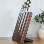 Global Bitoku Classic Essentials 5 Piece Knife Set with Magnetic Block, Acacia