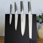 Global Bitoku Classic Essentials 5 Piece Knife Set with Magnetic Block, Rubberwood