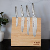 Global Bitoku SAI Essentials 5 Piece Knife Set with Magnetic Block, Hardwood