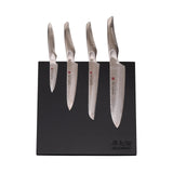 Global Bitoku SAI Essentials 5 Piece Knife Set with Magnetic Block, Rubberwood