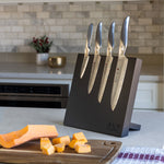 Global Bitoku SAI Essentials 5 Piece Knife Set with Magnetic Block, Rubberwood