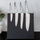 Global Bitoku SAI Essentials 5 Piece Knife Set with Magnetic Block, Rubberwood