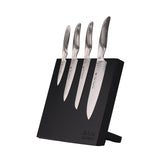 Global Bitoku SAI Essentials 5 Piece Knife Set with Magnetic Block, Rubberwood