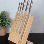 Global Bitoku Ukon Essentials 6 Piece Knife Set with Magnetic Block, Hardwood
