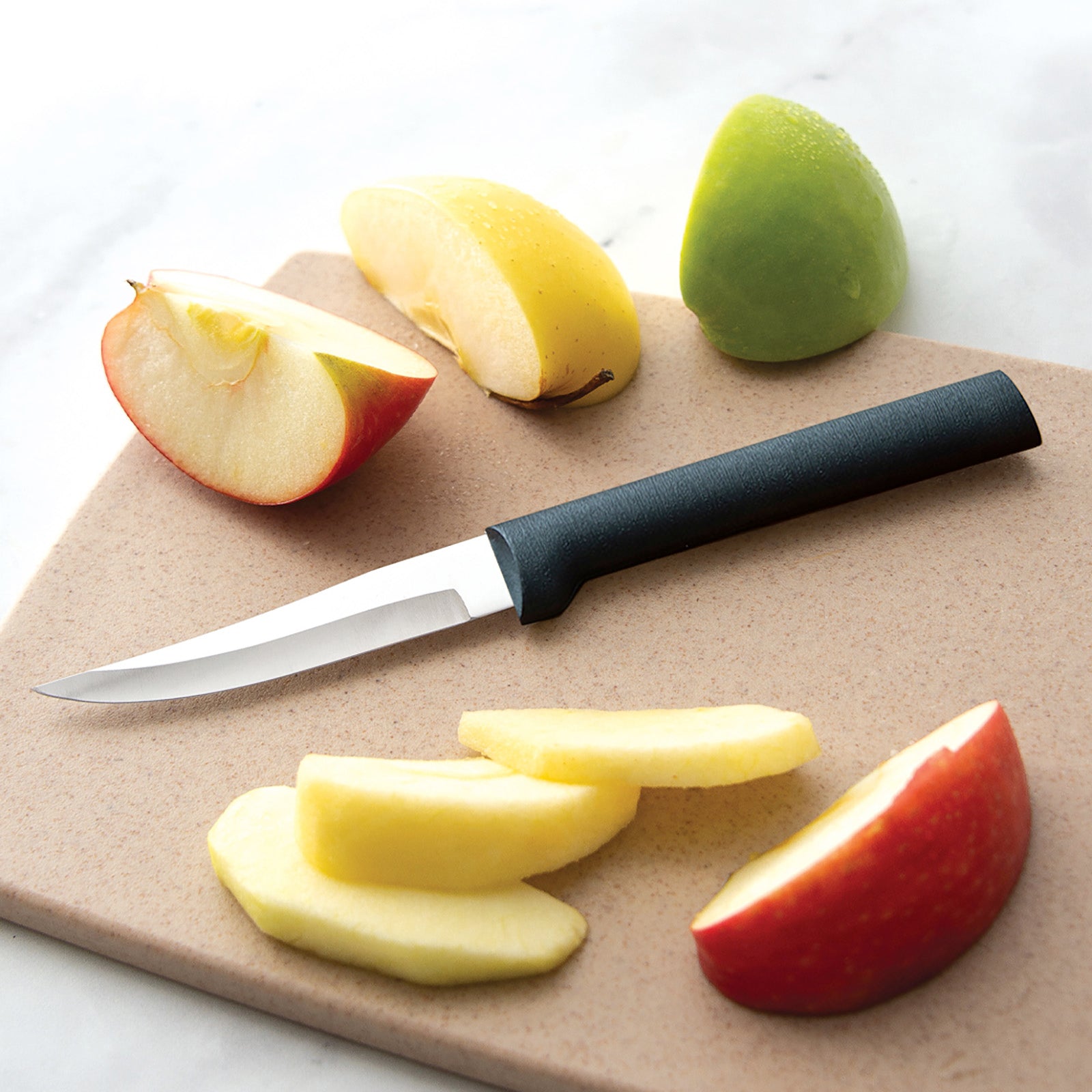 Rada 3 Piece Paring Knives Galore Set & 6 Piece Steak Knife Set in Gift Box, Black Handless