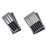 Rada 3 Piece Paring Knives Galore Set & 6 Piece Steak Knife Set in Gift Box, Black Handless