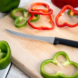 Rada 3 Piece Paring Knives Galore Set & 5-Inch Tomato Slicer Stainless Steel Serrated Blade, Black Handless