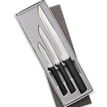 Rada 3 Piece Housewarming Knife Gift Set, Black Handles