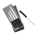 Rada 4 Piece Wedding Register Set & 5-Inch Tomato Slicer Stainless Steel Serrated Blade, Black Handles