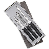 Rada 3 Piece Peel, Pare & Slice Knife Set with Gift Box, Black Handles