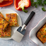 Rada 2 Piece Pie and Dessert Serving Set with Gift Box, Black Handles