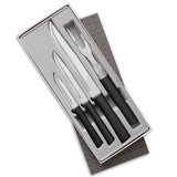 Rada 4 Piece Prepare then Carve Knife Set with Gift Box, Black Handles