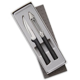 Rada 2 Piece Pare & Peel Knife Set with Gift Box, Black Handles