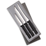 Rada 3 Piece Cooking Essentials Knife Set with Gift Box, Black Handles